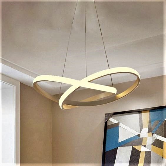 Contemporary White LED Chandelier